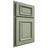 Shiloh Cabinetry Partial Overlay Montgomery Red Oak Plain Cut Moss Door