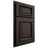 Shiloh Cabinetry Partial Overlay Montgomery White Oak Plain Cut Morel Door