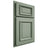 Shiloh Cabinetry Partial Overlay Montgomery White Oak Plain Cut Moss Door