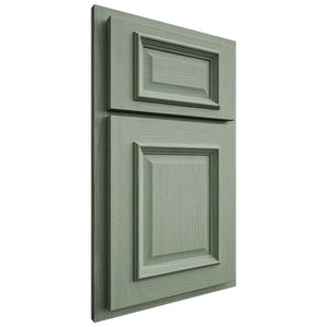 Shiloh Cabinetry Partial Overlay Montgomery White Oak Plain Cut Moss Door