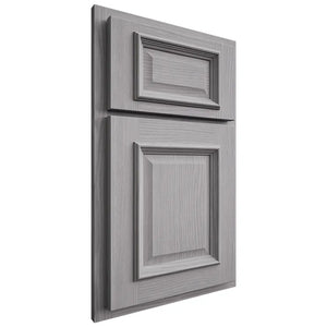 Shiloh Cabinetry Partial Overlay Montgomery White Oak Plain Cut Stratus Door