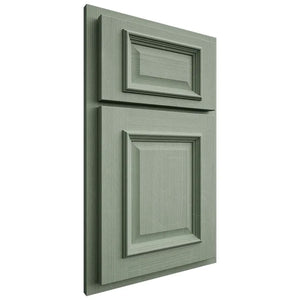 Shiloh Cabinetry Partial Overlay Montgomery White Oak Quarter Sawn Moss Door