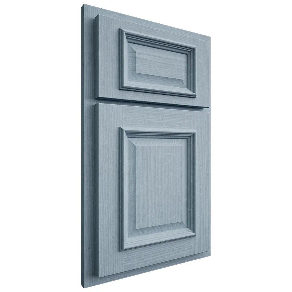 Shiloh Cabinetry Partial Overlay Montgomery White Oak Quarter Sawn Sky Door