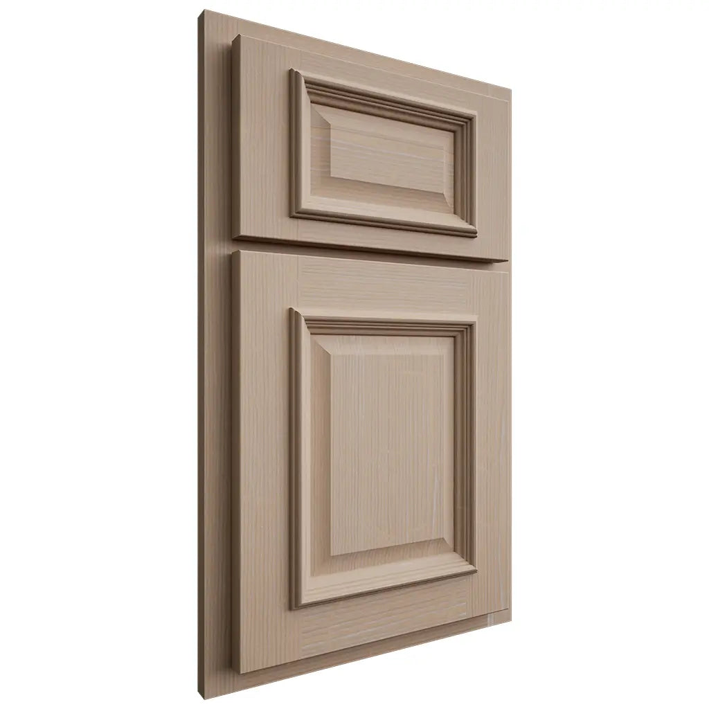 Shiloh Cabinetry Partial Overlay Montgomery White Oak Quarter Sawn Straw Door