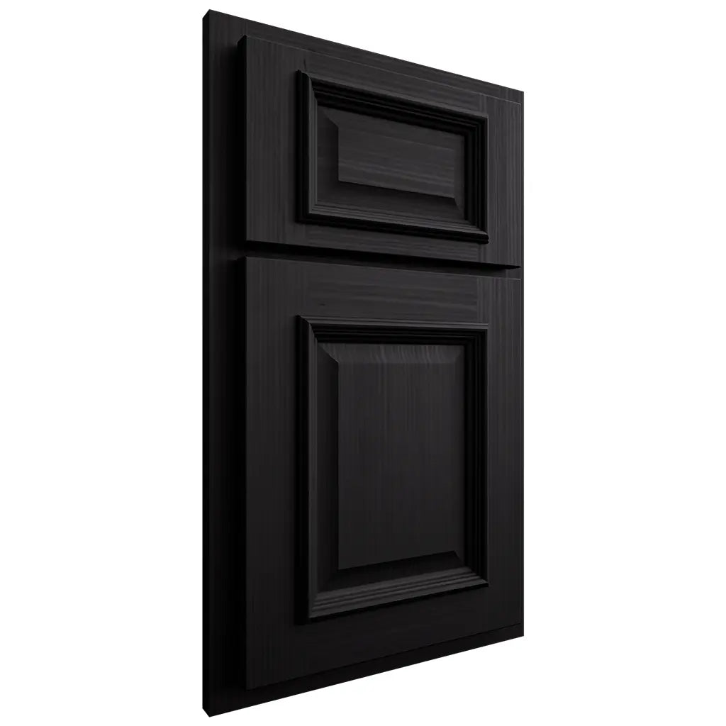 Shiloh Cabinetry Partial Overlay Montgomery White Oak Rift Cut Ink Door