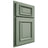 Shiloh Cabinetry Partial Overlay Montgomery White Oak Rift Cut Moss Door