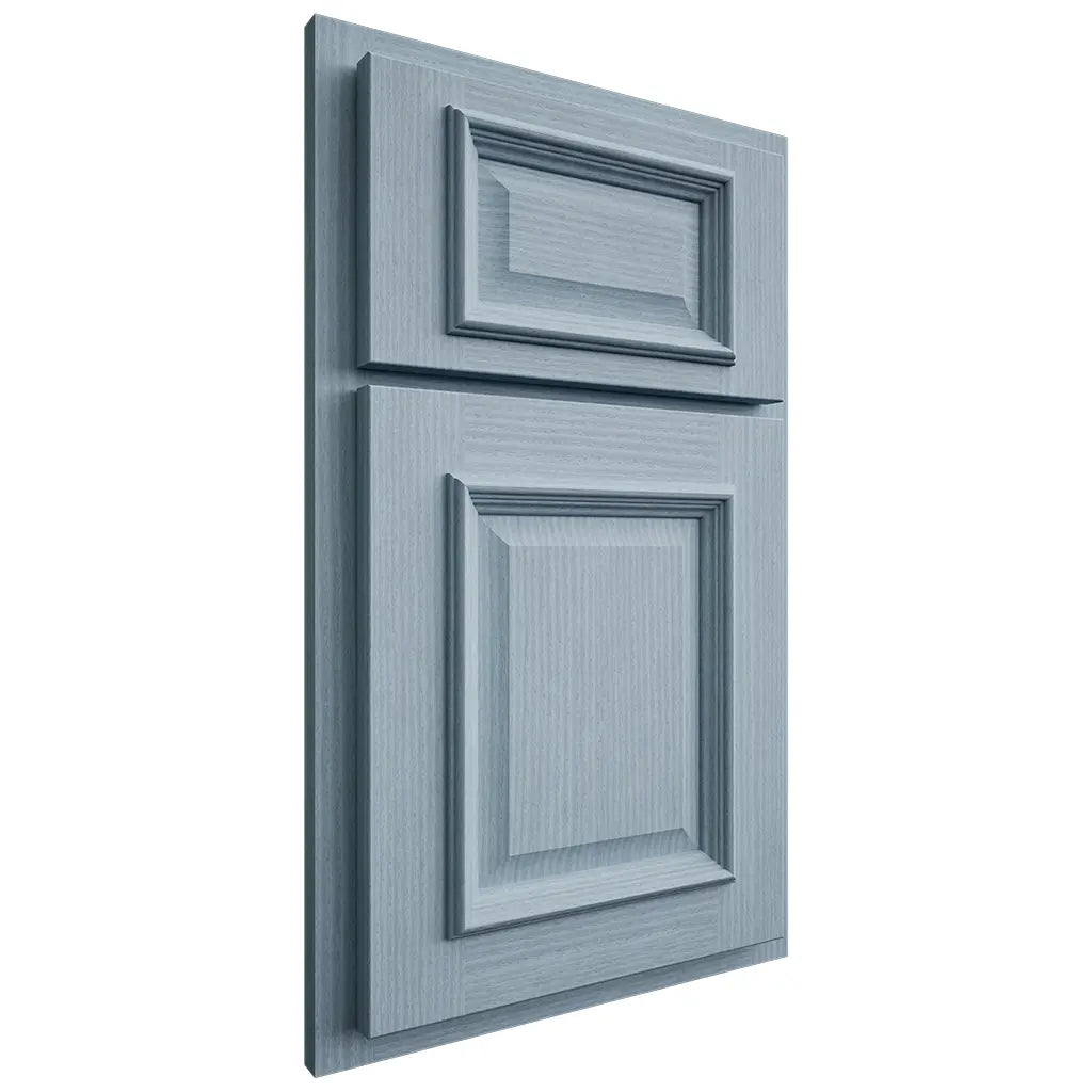 Shiloh Cabinetry Partial Overlay Montgomery White Oak Rift Cut Sky Door