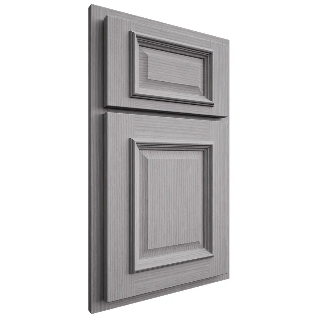 Shiloh Cabinetry Partial Overlay Montgomery White Oak Rift Cut Stratus Door