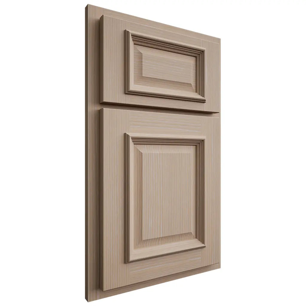 Shiloh Cabinetry Partial Overlay Montgomery White Oak Rift Cut Straw Door