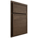 Shiloh Cabinetry Partial Overlay Napa Horizontal Alder Plain Cut Caviar Door