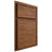 Shiloh Cabinetry Partial Overlay Napa Horizontal Cherry Plain Cut Carob Door