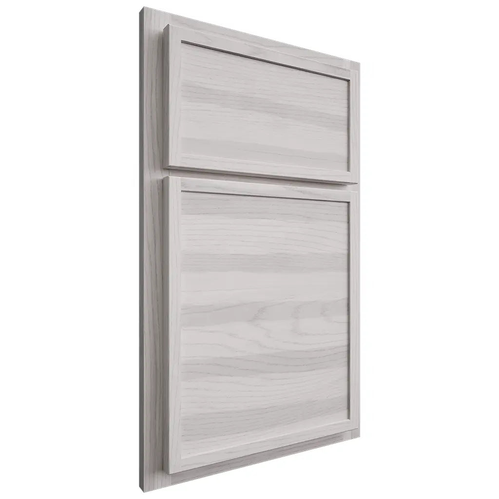 Shiloh Cabinetry Partial Overlay Napa Horizontal Hickory Plain Cut Cotton Door