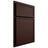 Shiloh Cabinetry Partial Overlay Napa Horizontal Maple Plain Cut Cocoa Door