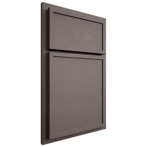 Shiloh Cabinetry Partial Overlay Napa Horizontal Poplar Plain Cut Heatherstone Door