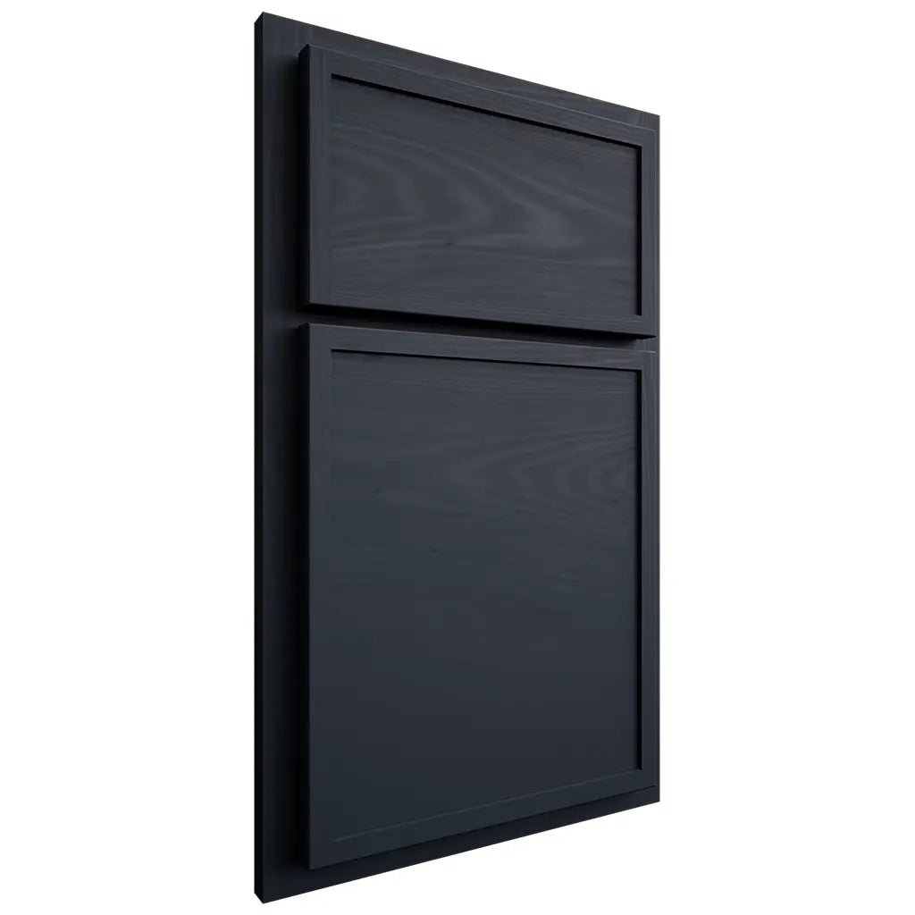 Shiloh Cabinetry Partial Overlay Napa Horizontal Poplar Plain Cut Hudson Door