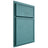 Shiloh Cabinetry Partial Overlay Napa Horizontal Red Oak Plain Cut Aqua Door
