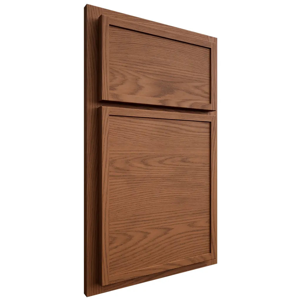 Shiloh Cabinetry Partial Overlay Napa Horizontal Red Oak Plain Cut Braun Door