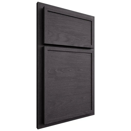 Shiloh Cabinetry Partial Overlay Napa Horizontal Red Oak Plain Cut Harbor Door