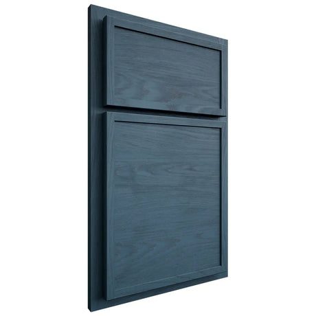 Shiloh Cabinetry Partial Overlay Napa Horizontal Red Oak Plain Cut Hudson Door