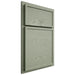 Shiloh Cabinetry Partial Overlay Napa Horizontal Red Oak Plain Cut Moss Door