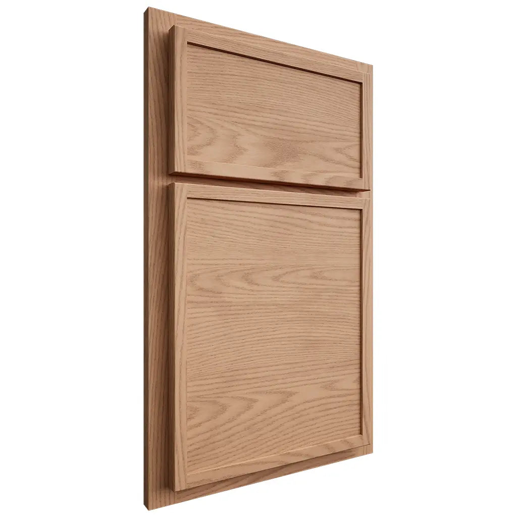 Shiloh Cabinetry Partial Overlay Napa Horizontal Red Oak Plain Cut Natural Door