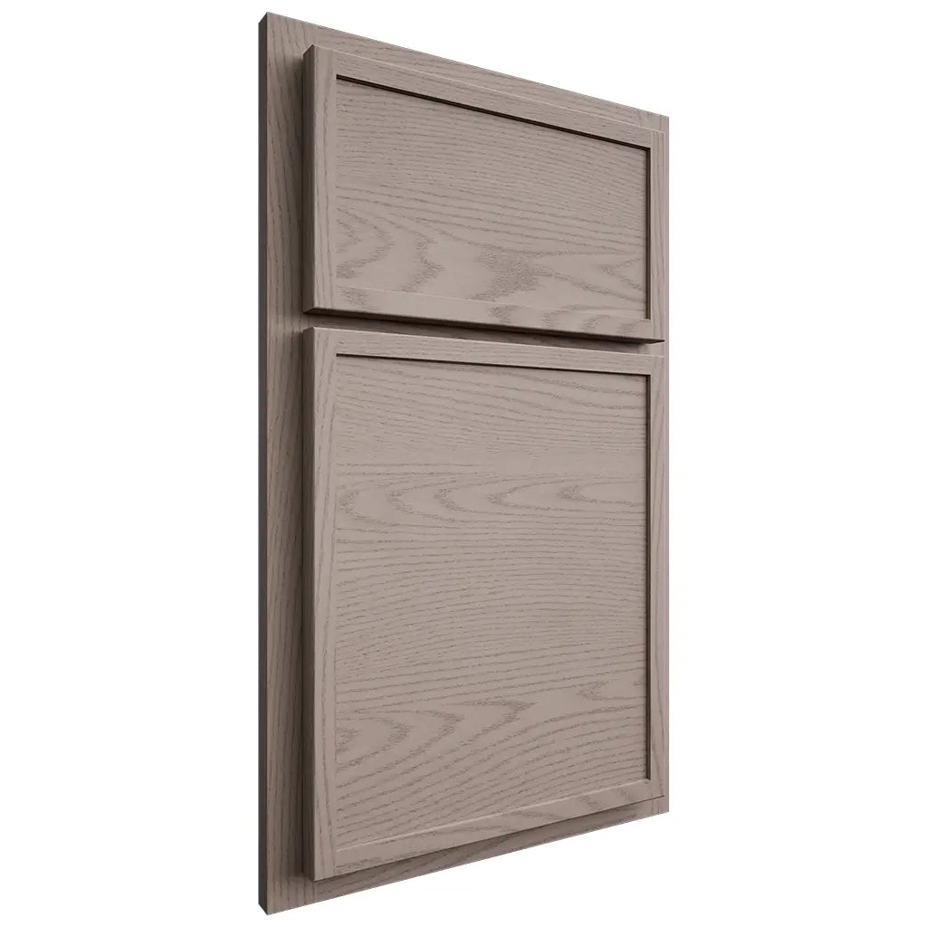 Shiloh Cabinetry Partial Overlay Napa Horizontal Red Oak Plain Cut Sterling Door