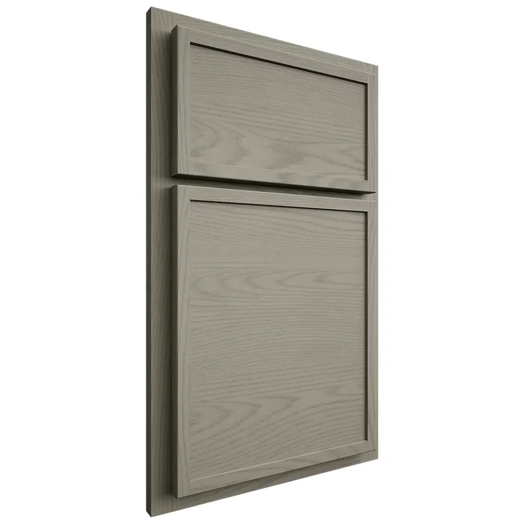 Shiloh Cabinetry Partial Overlay Napa Horizontal Red Oak Plain Cut Thyme Door
