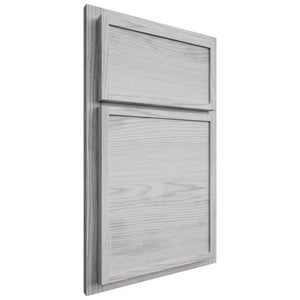 Shiloh Cabinetry Partial Overlay Napa Horizontal Walnut Plain Cut Stratus Door