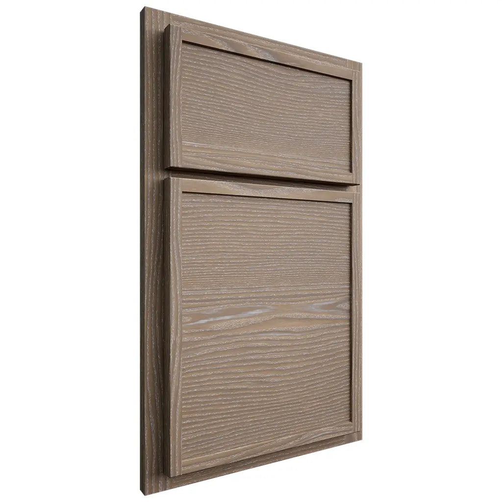 Shiloh Cabinetry Partial Overlay Napa Horizontal White Oak Plain Cut Almond Door