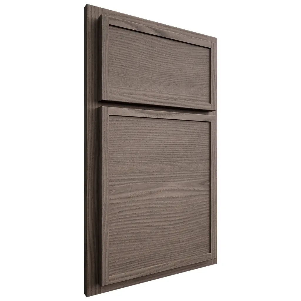 Shiloh Cabinetry Partial Overlay Napa Horizontal White Oak Plain Cut Clay Door