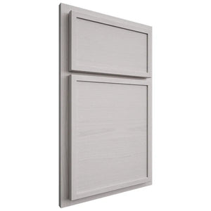 Shiloh Cabinetry Partial Overlay Napa Horizontal White Oak Plain Cut Cotton Door