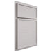 Shiloh Cabinetry Partial Overlay Napa Horizontal White Oak Plain Cut Cotton Door