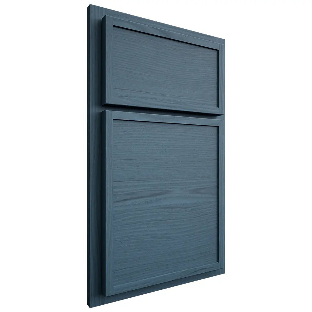 Shiloh Cabinetry Partial Overlay Napa Horizontal White Oak Plain Cut Hudson Door