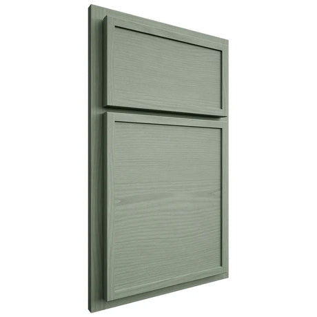 Shiloh Cabinetry Partial Overlay Napa Horizontal White Oak Plain Cut Moss Door