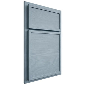 Shiloh Cabinetry Partial Overlay Napa Horizontal White Oak Plain Cut Sky Door
