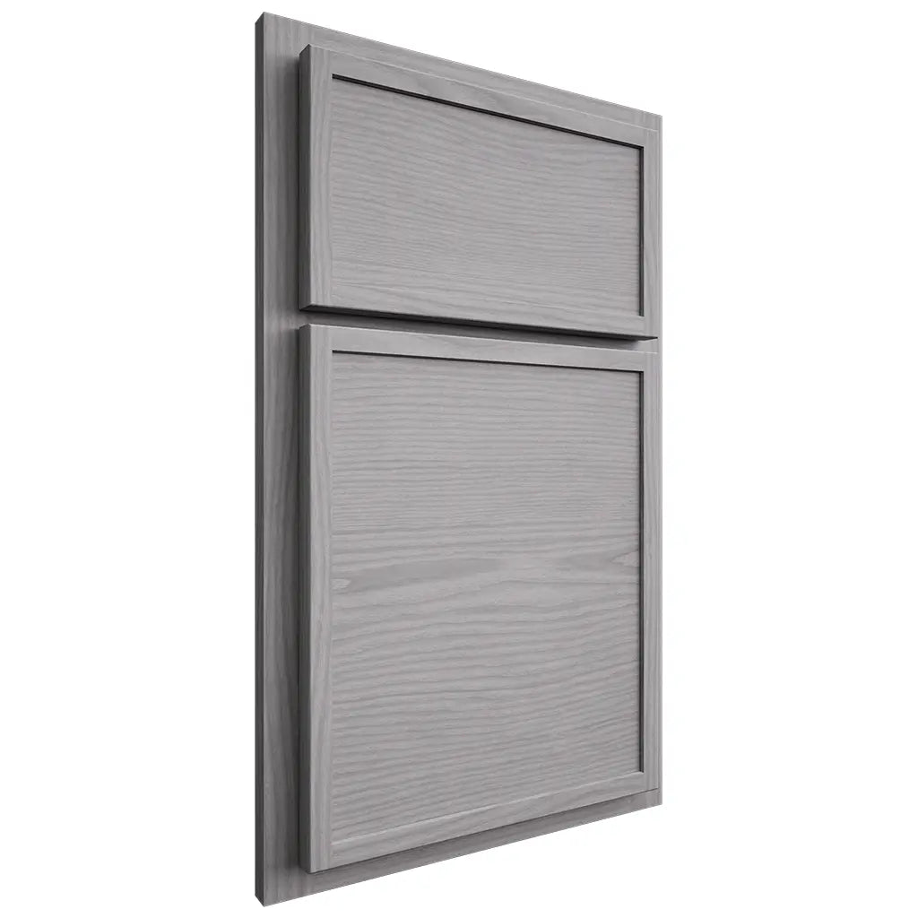 Shiloh Cabinetry Partial Overlay Napa Horizontal White Oak Plain Cut Stratus Door