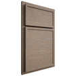 Shiloh Cabinetry Partial Overlay Napa Horizontal White Oak Quarter Sawn Almond Door