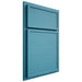 Shiloh Cabinetry Partial Overlay Napa Horizontal White Oak Quarter Sawn Aqua Door