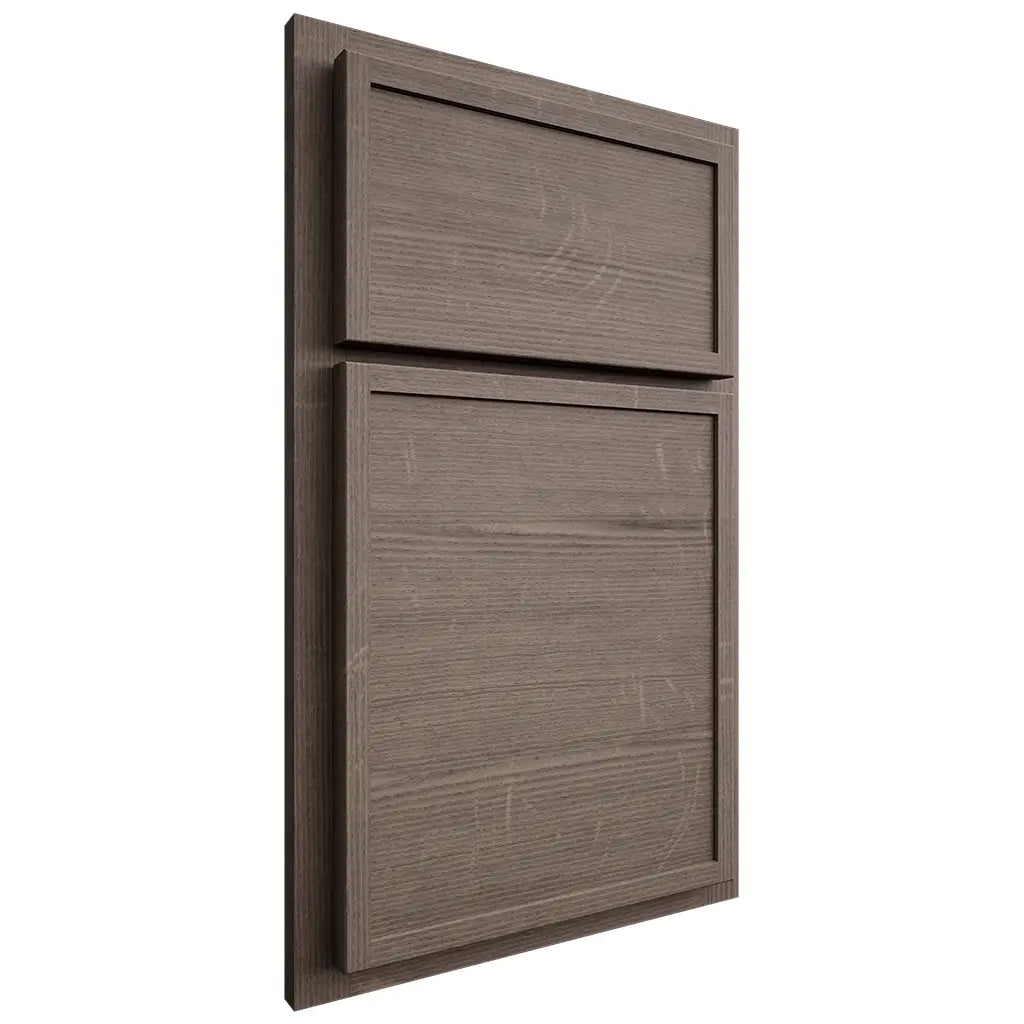 Shiloh Cabinetry Partial Overlay Napa Horizontal White Oak Quarter Sawn Clay Door
