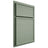 Shiloh Cabinetry Partial Overlay Napa Horizontal White Oak Quarter Sawn Moss Door