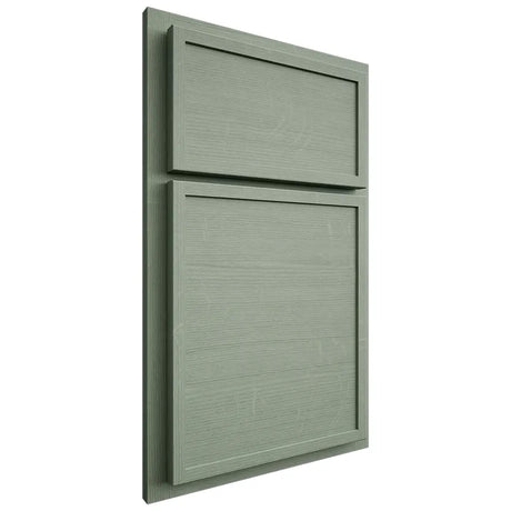 Shiloh Cabinetry Partial Overlay Napa Horizontal White Oak Quarter Sawn Moss Door