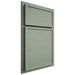 Shiloh Cabinetry Partial Overlay Napa Horizontal White Oak Quarter Sawn Moss Door