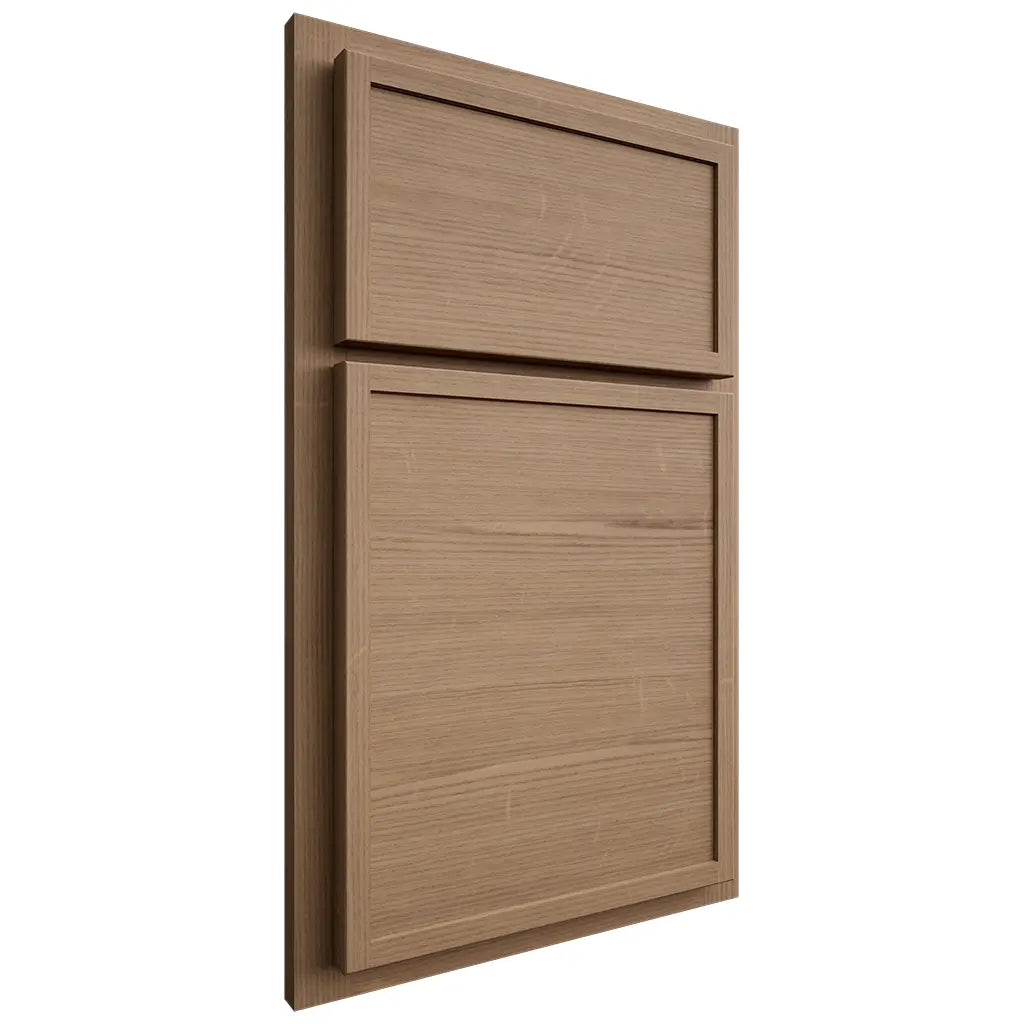 Shiloh Cabinetry Partial Overlay Napa Horizontal White Oak Quarter Sawn Natural Door