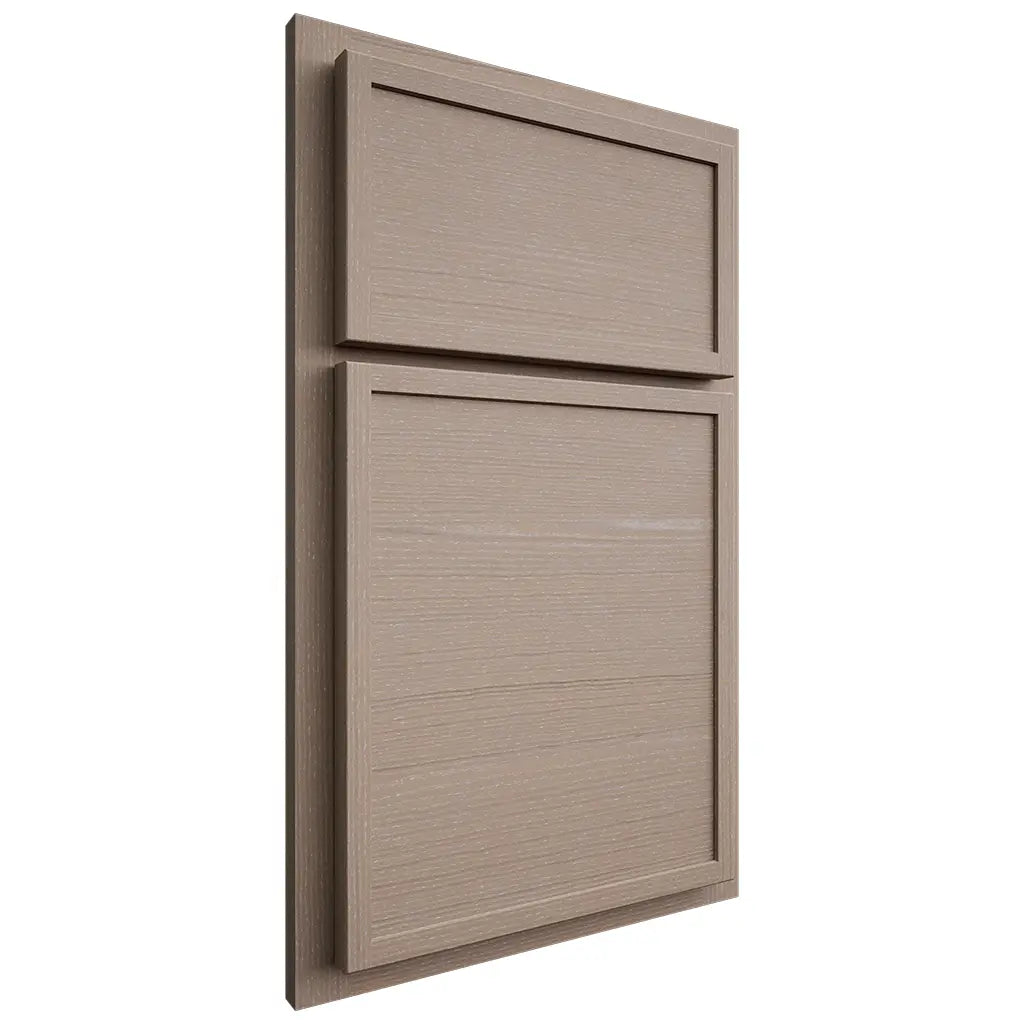 Shiloh Cabinetry Partial Overlay Napa Horizontal White Oak Quarter Sawn Whitewash Door