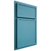 Shiloh Cabinetry Partial Overlay Napa Horizontal White Oak Rift Cut Aqua Door