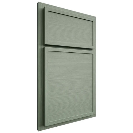 Shiloh Cabinetry Partial Overlay Napa Horizontal White Oak Rift Cut Moss Door