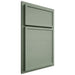 Shiloh Cabinetry Partial Overlay Napa Horizontal White Oak Rift Cut Moss Door