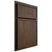Shiloh Cabinetry Partial Overlay Napa Vertical Alder Plain Cut Caviar Door