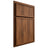 Shiloh Cabinetry Partial Overlay Napa Vertical Hickory Plain Cut Burnt Sugar Door