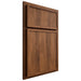 Shiloh Cabinetry Partial Overlay Napa Vertical Hickory Plain Cut Burnt Sugar Door